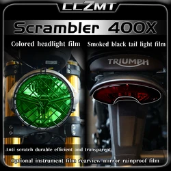 For Triumph Scrambler 400X SCRAMBLER 400 X 2024 Headlight taillight film instrument film protective light film accessories