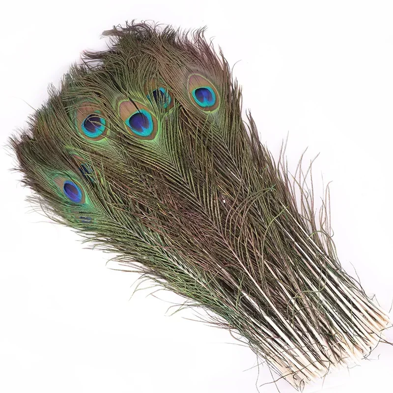 

10 шт./партия, натуральные перья павлина, 16-18 дюймов/40-45 см