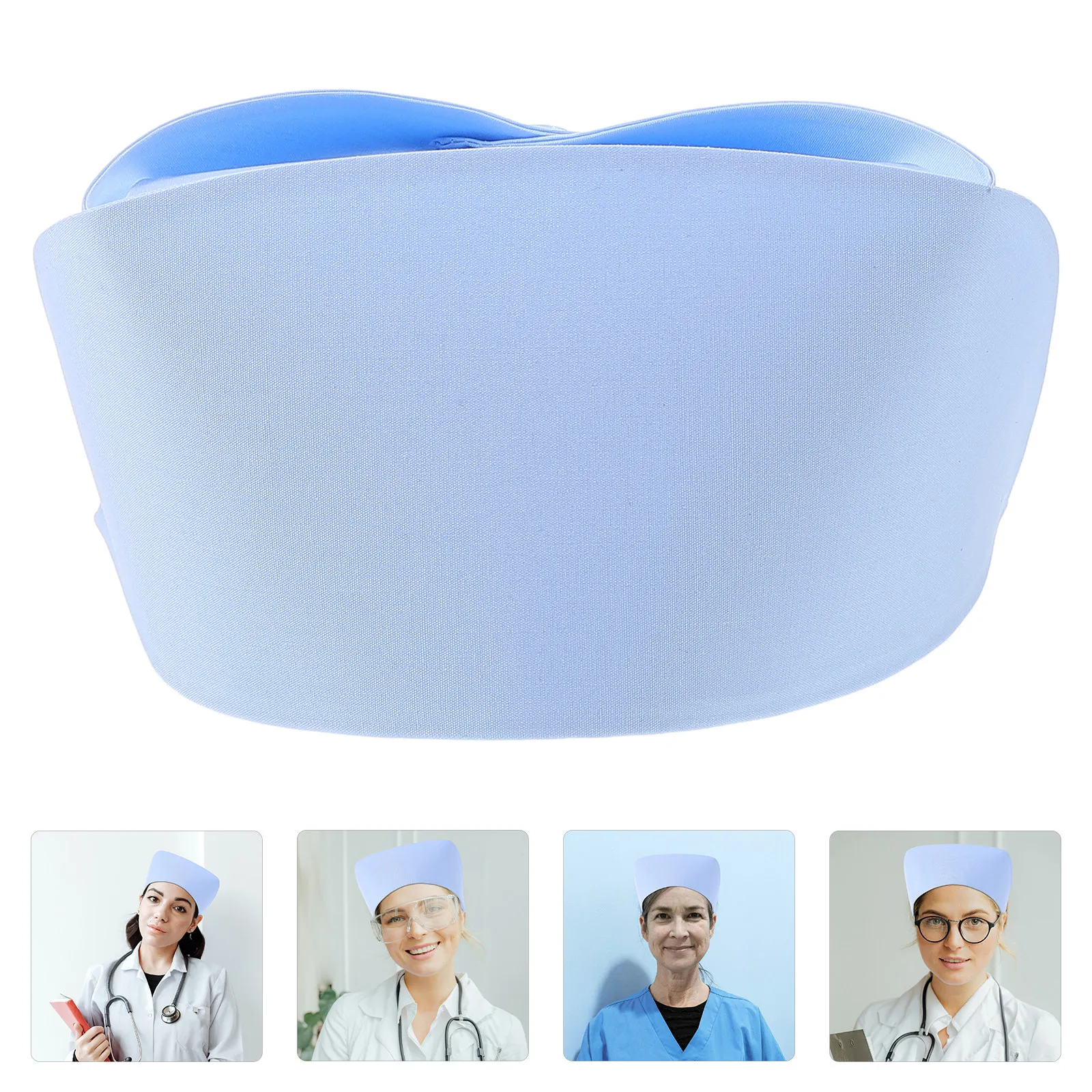 

Thin Blue Nurse Cap for Women Cotton Polyester Blend Comfortable Breathable Nursing Hat for Hospital Clinic Nursing School