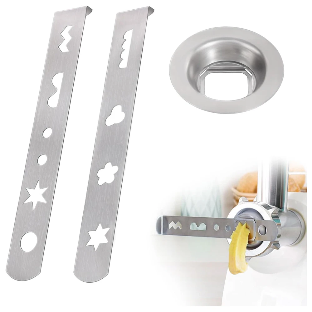 2 Pcs Cookie Press Attachment 8 Patterns with Connection Ring Cookie Maker Attachment Biscuit Mould for Size 5 Meat Grinder