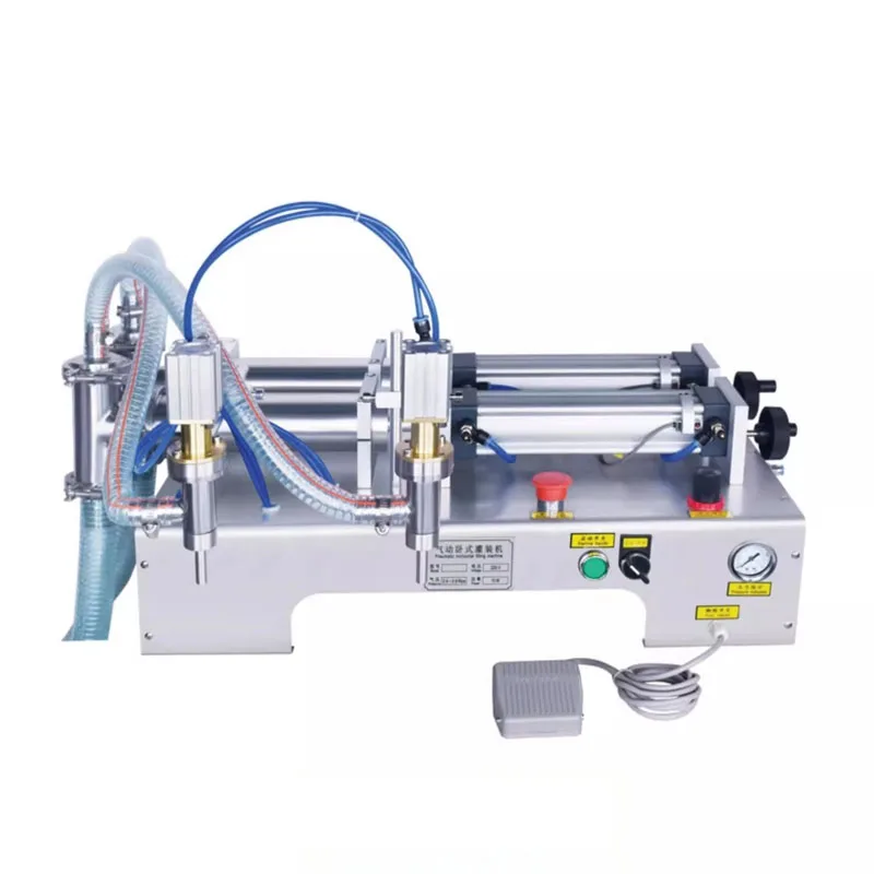 Double-Head Filling Machine Horizontal Pneumatic Filling Liquid Rotary Valve Quantitative Filling Packaging