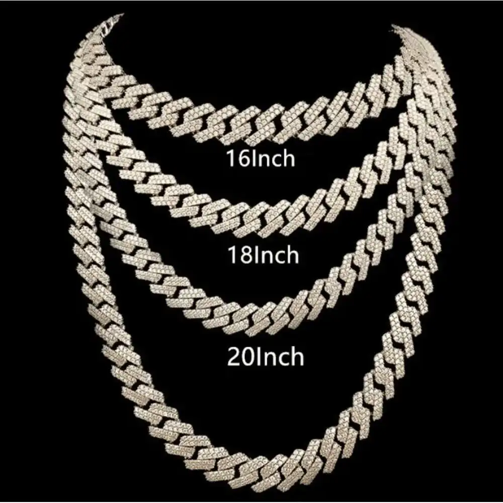 925 Sterling Silver Jewelry Cadena Cubana Custom Cuban Chain 10/14/18k Real Gold Bracelet Necklace 14mm 16mm 18mm 20mm Men Women