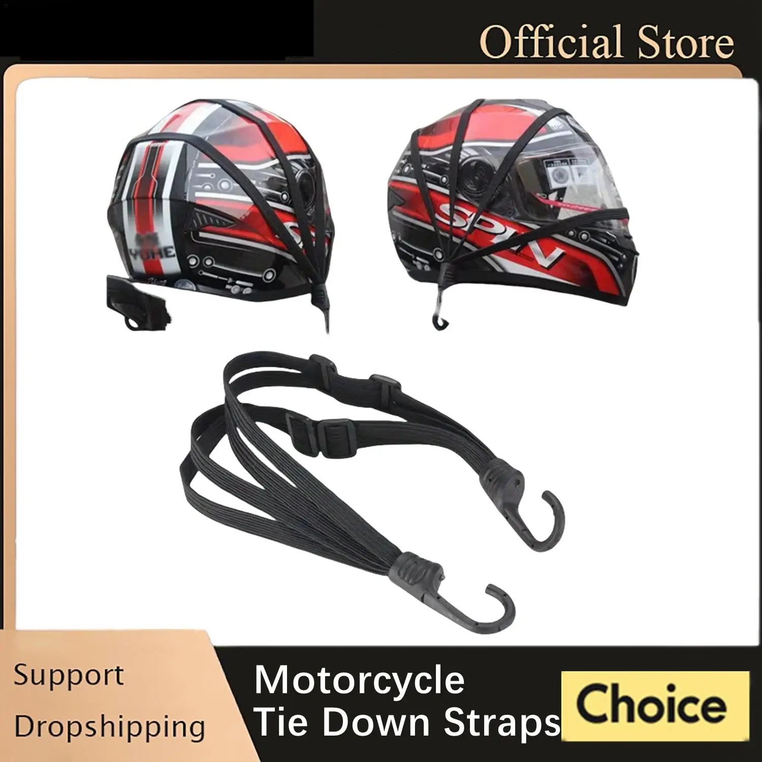 

Universal 60cm Motorcycle Luggage Strap Helmet Gears Fixed Elastic Buckle Rope High-Strength Retractable Protective