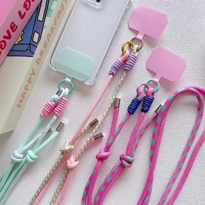 Universal Crossbody Phone Lanyards with Patch Adjustable Mobile Phone Strap Lanyard Neck Rope for Cell Phone Hanging Cord Strap