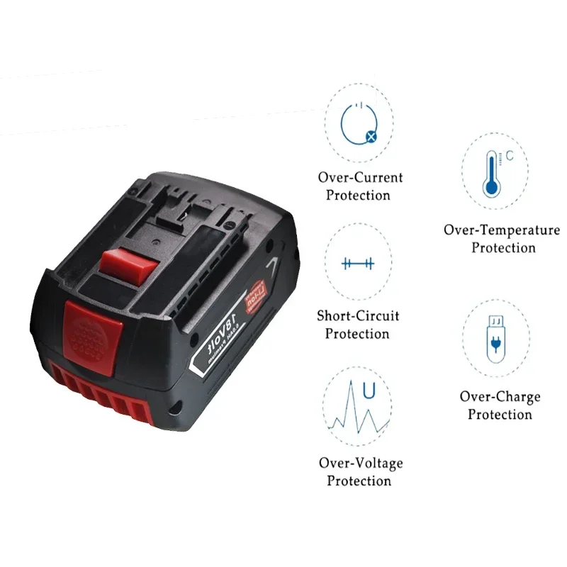 แบตเตอรี่โทรศัพท์ลิเธียมใหม่18V 6000mAh สำหรับแบตเตอรี่สำรอง6.0Ah 18V แบตเตอรี่สำรองแบบพกพา BAT609 BAT609G BAT611