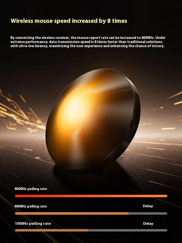 VGN UFO Pro Wireless 8K Polling Rate Receiver für Dragonfly F2 Pro Max F2 Ultra+ Maus Custom E-Sport Laptop Zubehör