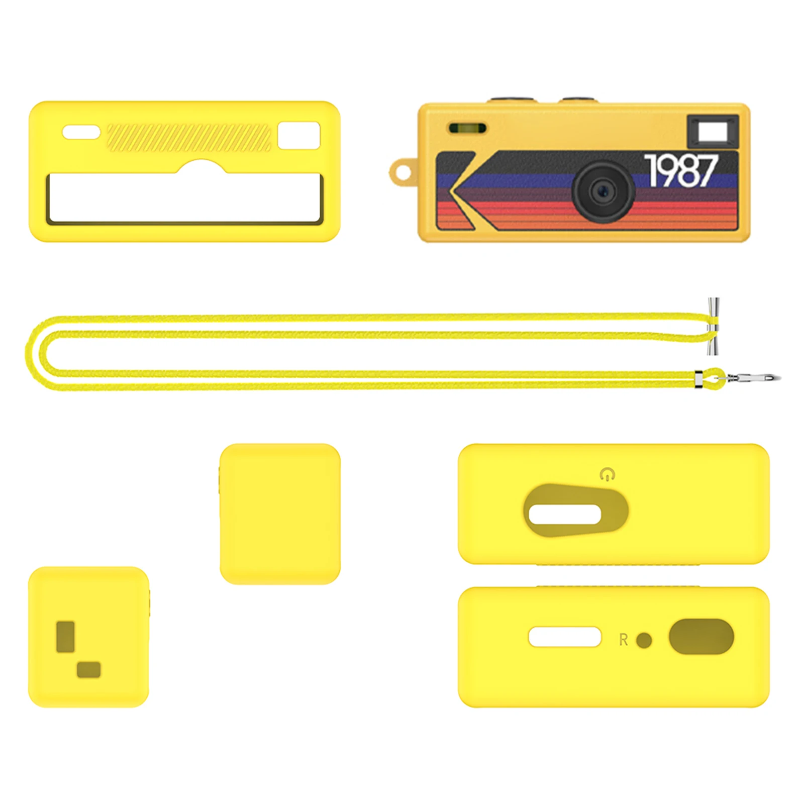 Silicone Protective Case with Lanyard Digital Camera Full Body Protection Cover For Kodak CHARMERA Keychain Camera Accessories