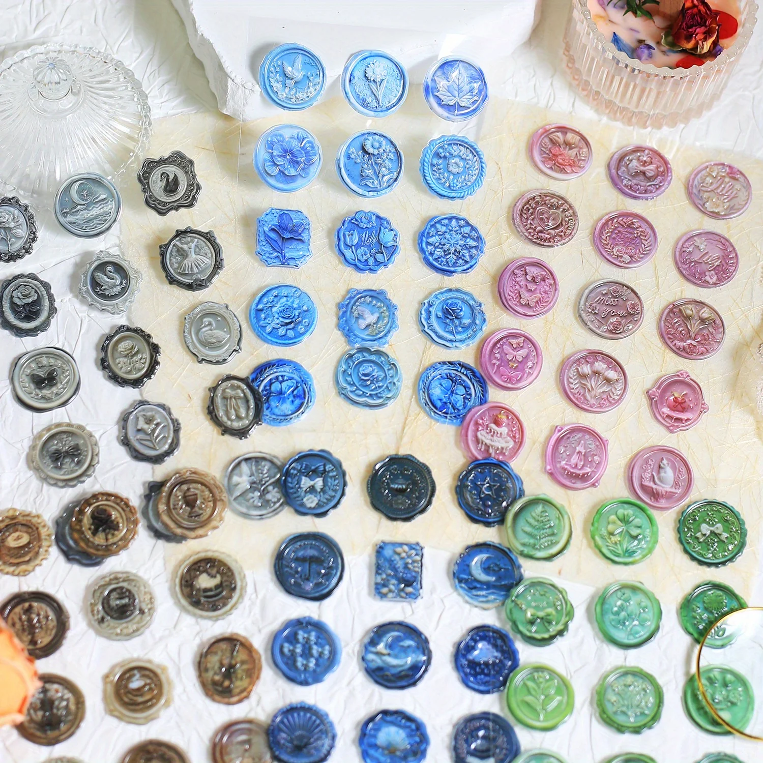 

Journamm сургучная печать наклейки конверт печать наклейка самоклеящиеся цветочные восковые наклейки мусорный журнал наклейки для украшения скрапбукинга