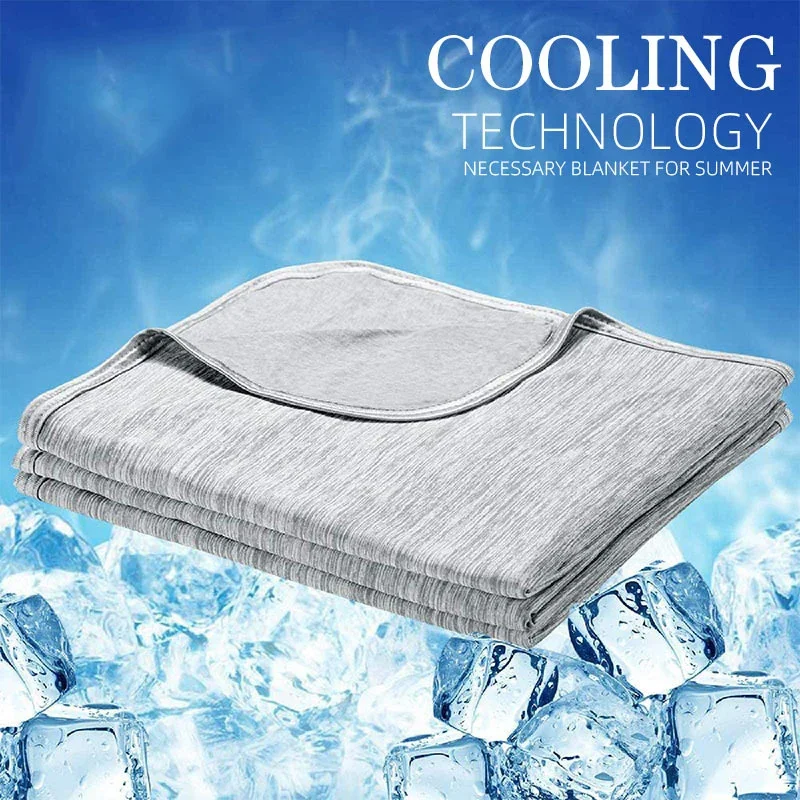 Super Soft Cooling Blanket for Summer Lightweight Breathable Skin-Friendly Air-Conditioned Quilt King Double Bed Quilted Blanket