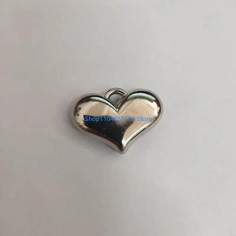 10/20Pcs Heart Pendant Necklace with Hole Necklace Bead DIY Heart Charm for Jewelry Making Eye Catching Heart Pendant