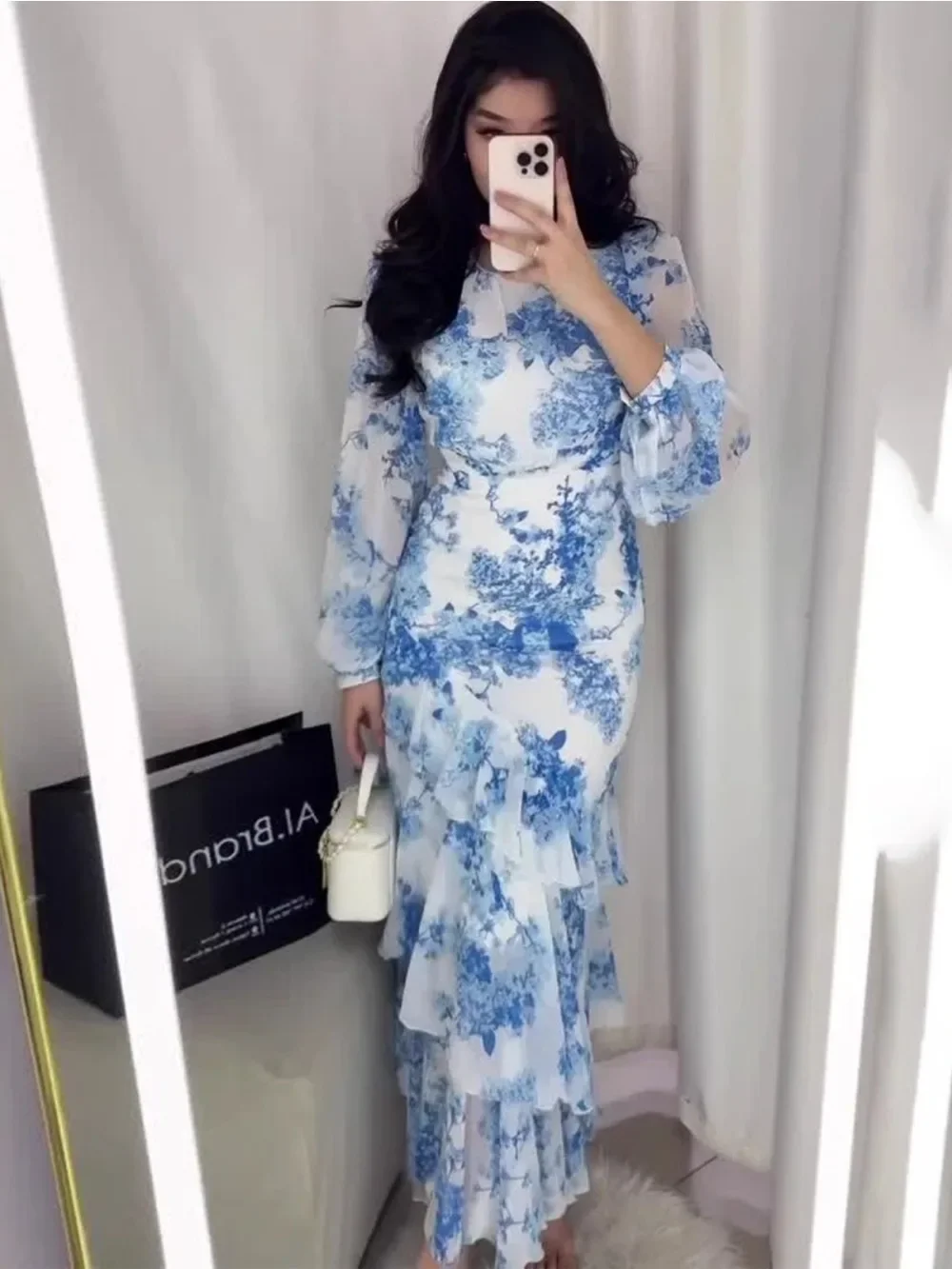 Vestido Eid para mujer Abaya musulmán Ramadán Jalabiya gasa estampado Vestidos de fiesta Dubai vestido largo Marruecos Islam Vestidos Largos 2026