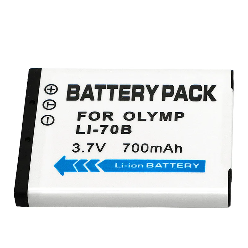 Substituição da bateria LI-70B de 700mAh para câmeras digitais Olympus D-700/D-705/710/715/745/FE-4020 Li-ion de alta capacidade recarregável