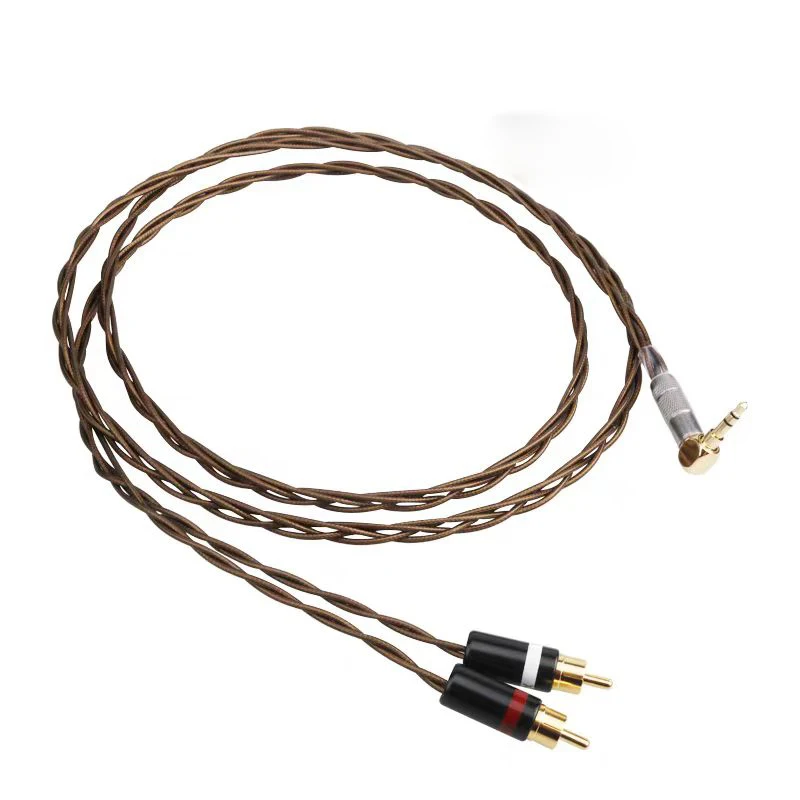 HIFI 3,5mm Stereo auf 2 Cinch-stecker Kabel Odin Siver berzogene 3,5mm zu Doppel RCA Stecker Audio aux Kabel