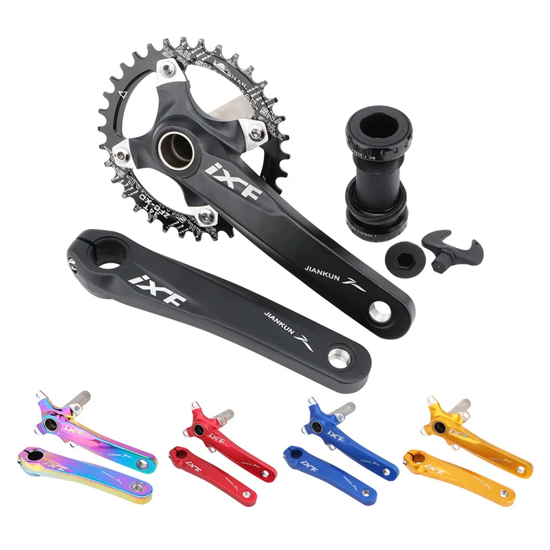 

IXF Crankset Mountain/road Bike Crank Set 170mm Integrated Crank Arm with Bottom Bracket&104bcd CNC Chainwheel MTB Bicycle Crank