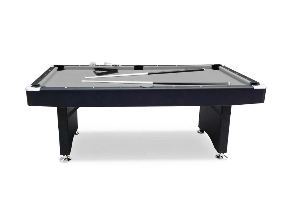 Black Velvet Cloth Foldable Pool Table with a Grade MDF Playfield and Iron Tube Legs Family Game Room Billiard Table