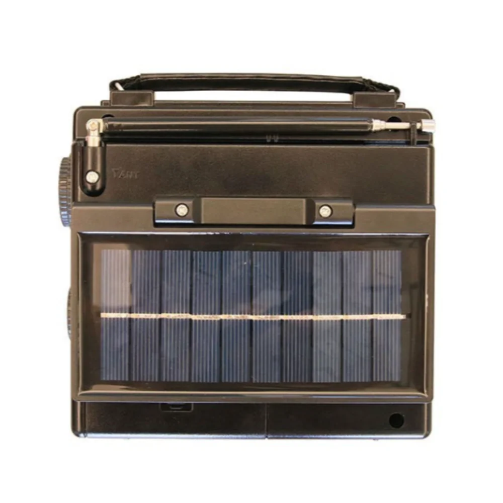 Solar Portable Emergency Radio LED Flashlight Music Player FM AM SW Radio Receiver Multi Function Multi Band