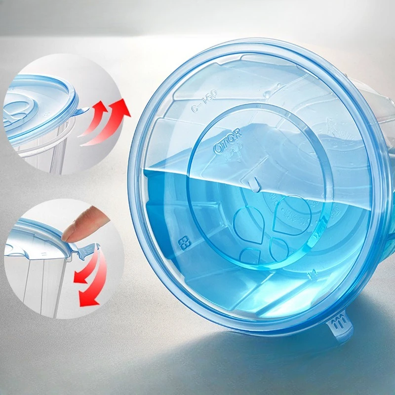 

Одноразовый пластиковый круглый контейнер для еды из полипропилена с крышкой, прозрачная миска на вынос