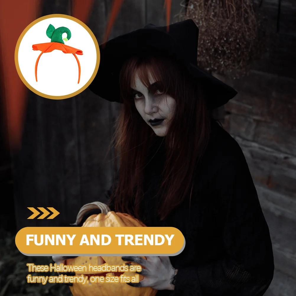 

2Pcs Halloween Pumpkin Hairband Cosplay Costume Accessory for Masquerade Party Carnival Fancy Dress Eye Catching Style