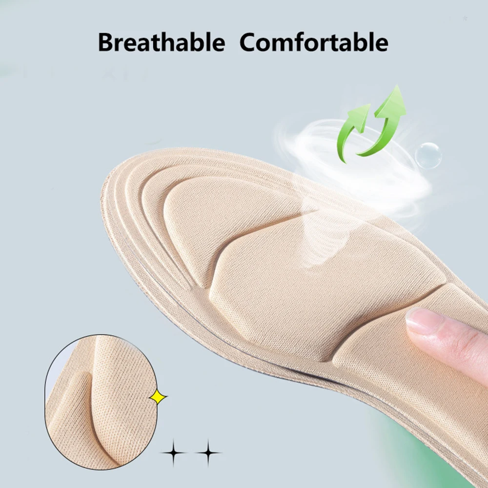 نعل داخلي ناعم من إسفنج الذاكرة للأحذية ذات الكعب العالي للنساء، نعل داخلي غير قابل للانزلاق، نعل داخلي مريح قابل للتهوية لتدليك القدم، دعم قوس القدم #5