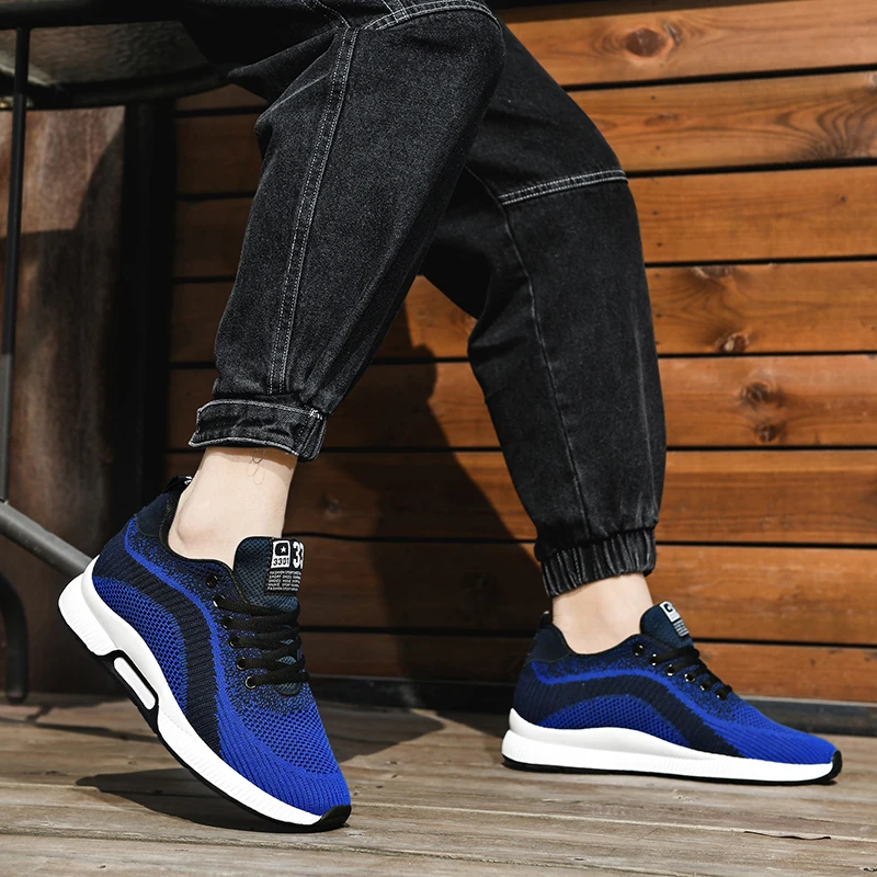 Soft Breathable Elevator Shoes Fashion Height Increase Shoes for Men Sneakers Casual Lift Sport Shoes Sole+Insole 6CM Taller Man