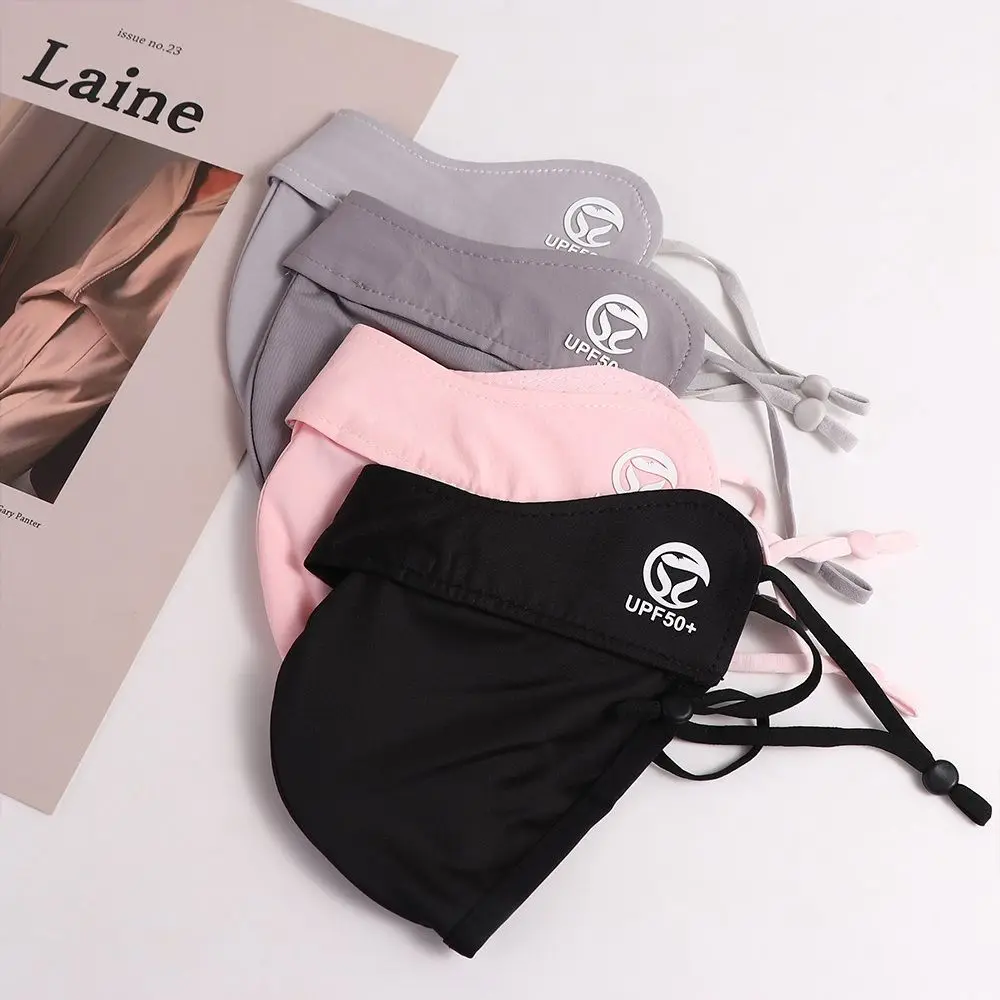 Цветная уличная походная летняя маска для лица, солнцезащитная вуаль для женщин, ледяная шелковая маска, солнцезащитный крем, шарф для лица, маска для лица Gini