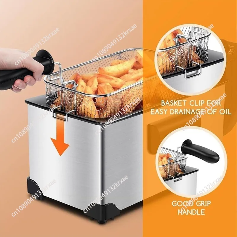 Fryer Small electric fryer Fritters French fries machine Household skewer pan Multifunctional chicken chop electric fryer