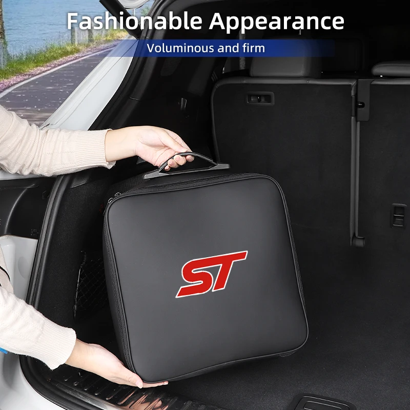 Bolsa de almacenamiento para pistola recargable para coche, bolsa para pistola de carga, organizador de herramientas para Ford ST Line Racing RS S Kuga Fiesta Fusion Mondeo Edge F