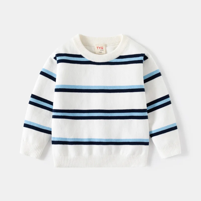 

3 to 8 years old boy's sweater 2024 autumn and winter new snow mountain round neck pullover bottom sweater knitted wool top