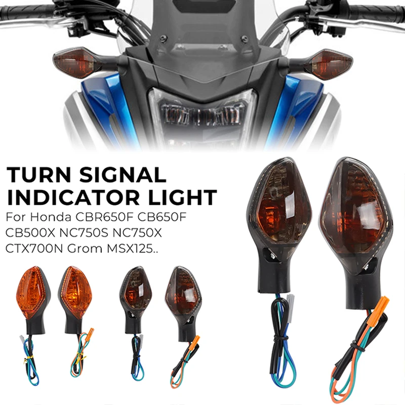 Turn Signal Indicator Light for Honda CBR 400R 500R 650F CB 500 650 F NC700S MSX125 Rebel Motorcycle Directional Blinker Lamps