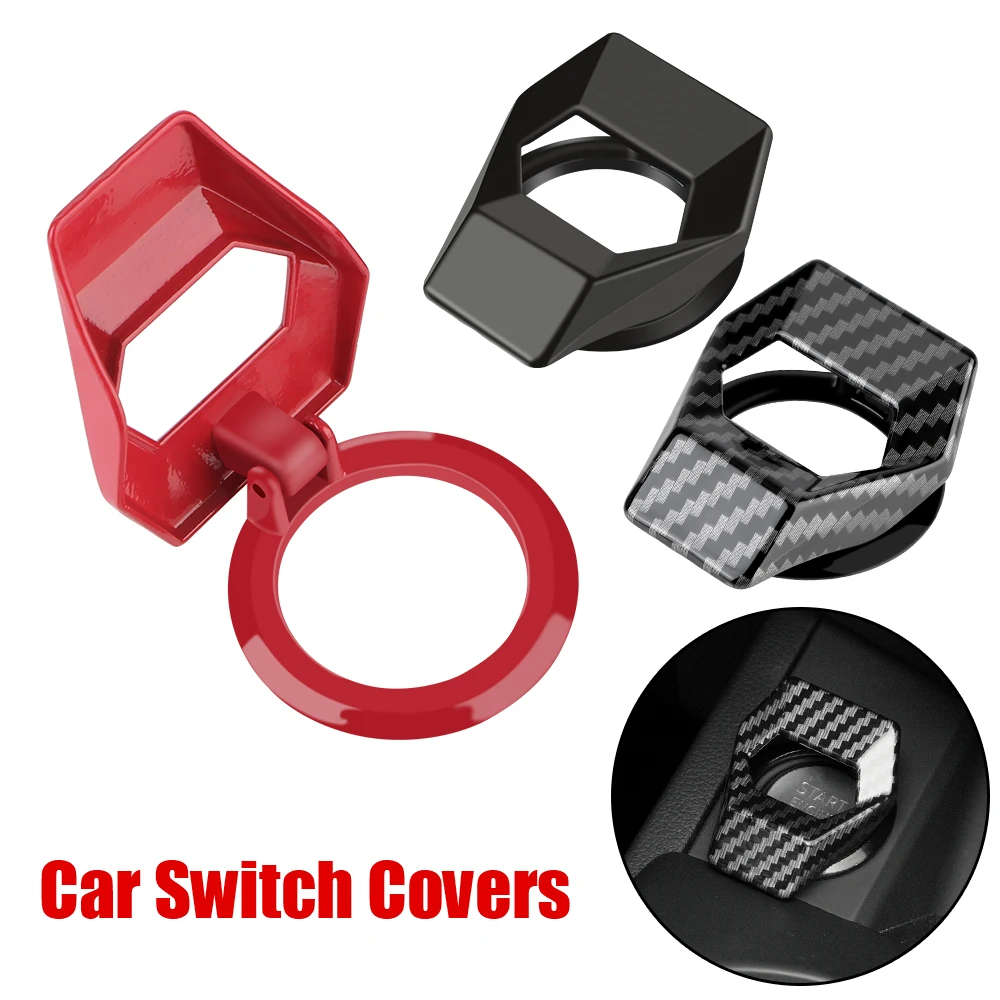 Start Stop Button Cover Car Engine Switch Decor Decorative Ignition Controller Covers Universal Interior Protector