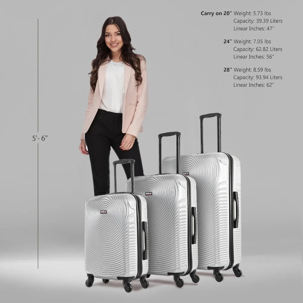Lightweight Durable Hardshell Spinner Luggage Suitcase Set with Handle and Trolley, Perfect for Travel | 20 Inch