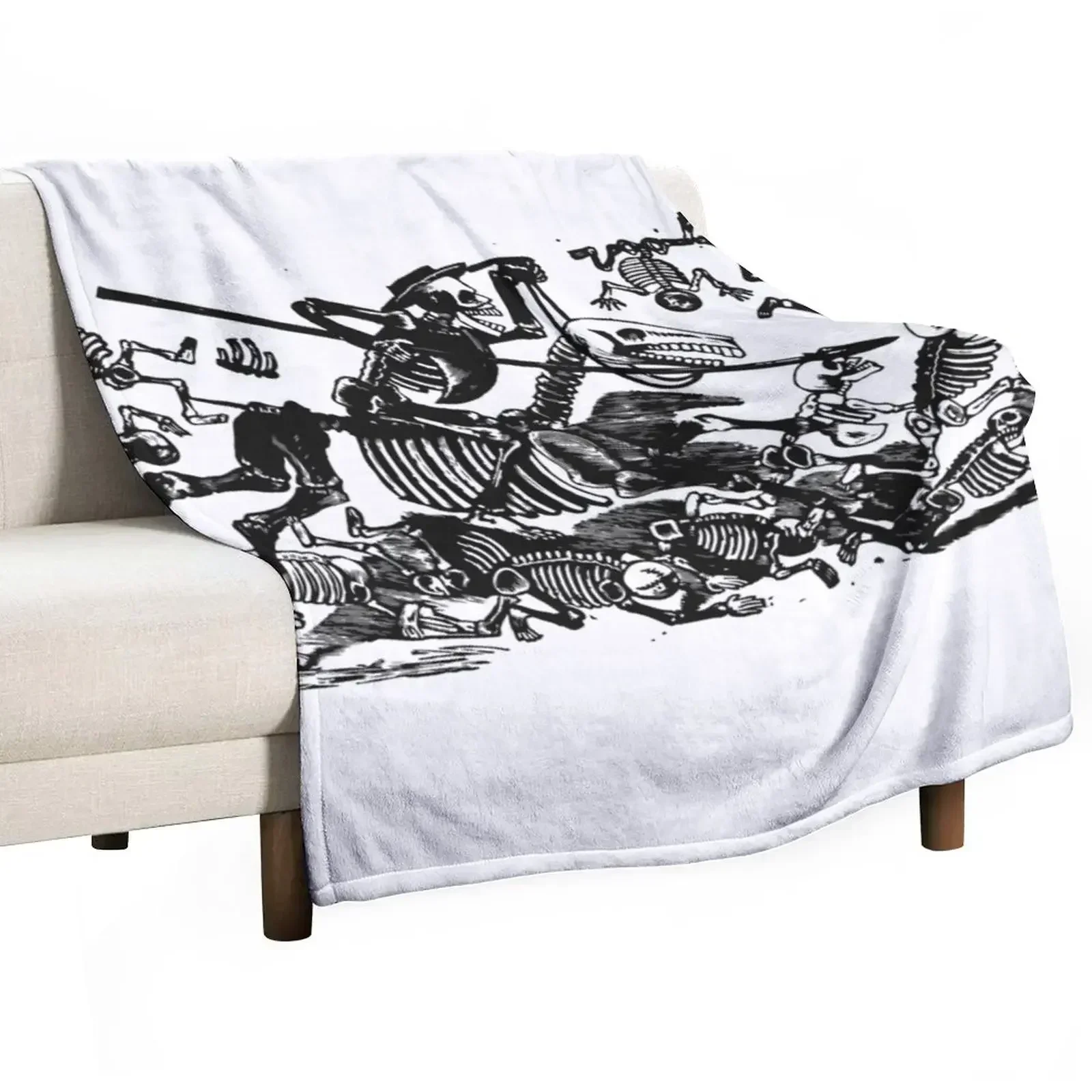 

La Calaveras de Don Quijote by Jose Posada Throw Blanket Summer Beddings Baby for sofa Blankets