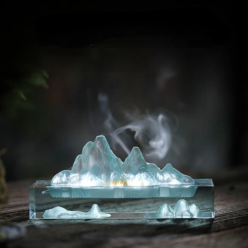 

Glass landscape decoration wire incense stick incense holder incense burner lying incense smoke stove tea ceremony pen holder