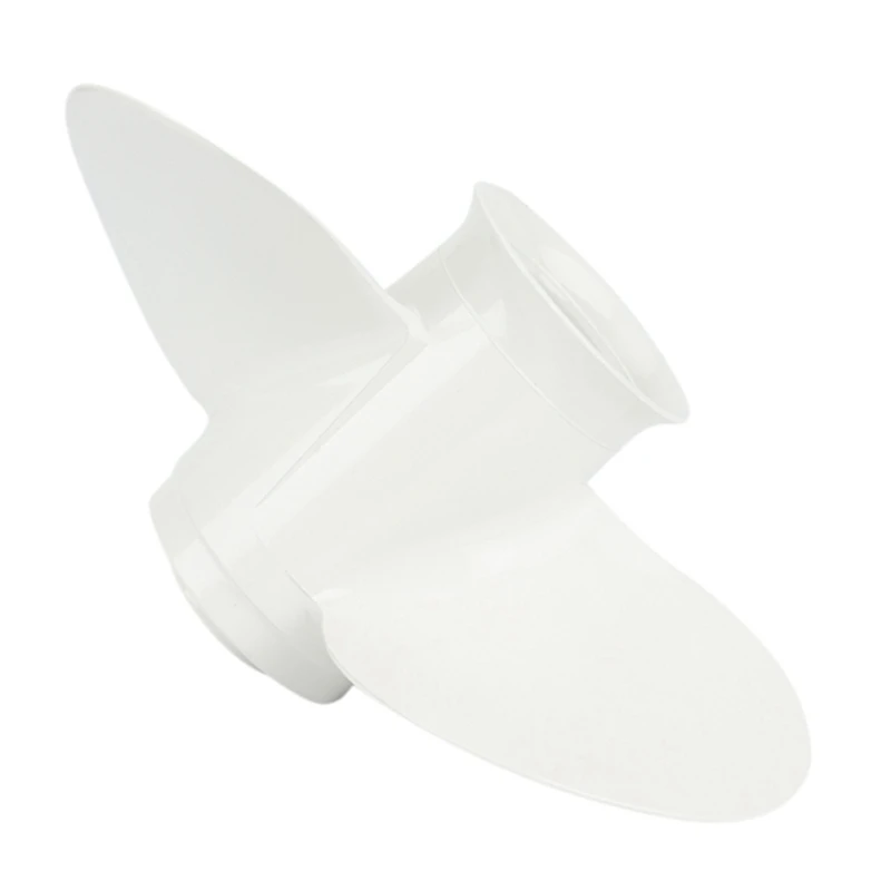 1 PCS 664-45952-00-EL 9 7/8 X 14 Aluminum Boat Outboard Propeller White 10 Spline Tooth 3 Blades RH For Yamaha 20-30HP