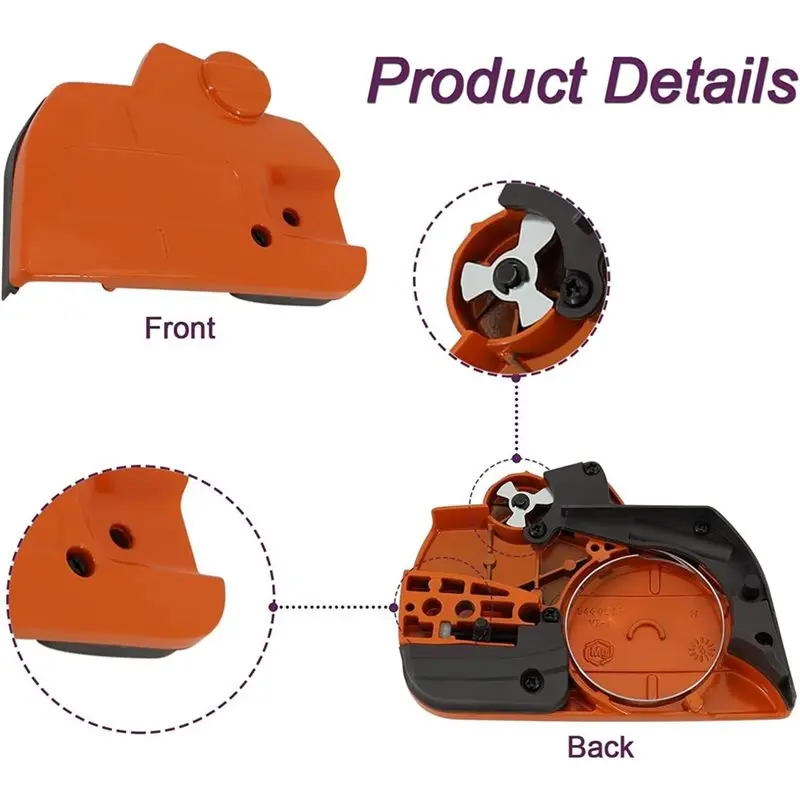 SYW-Chainsaw Brake Clutch Cover Assembly, Clutch Cover& 325"- 7T Clutch Drum Sprocket Rim Needle Bearing Kit 544097902