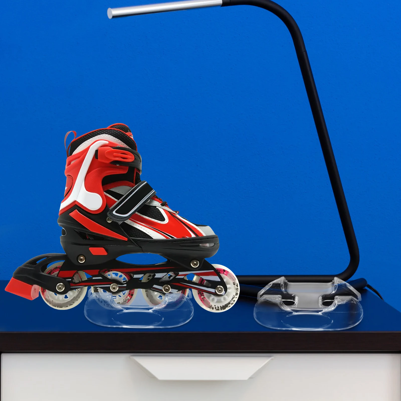 

2Pcs Roller Skates Rack Acrylic Display St Clear Transparent Shoe Holder For Skates Inline Skate Storage ganizing Hockey Team