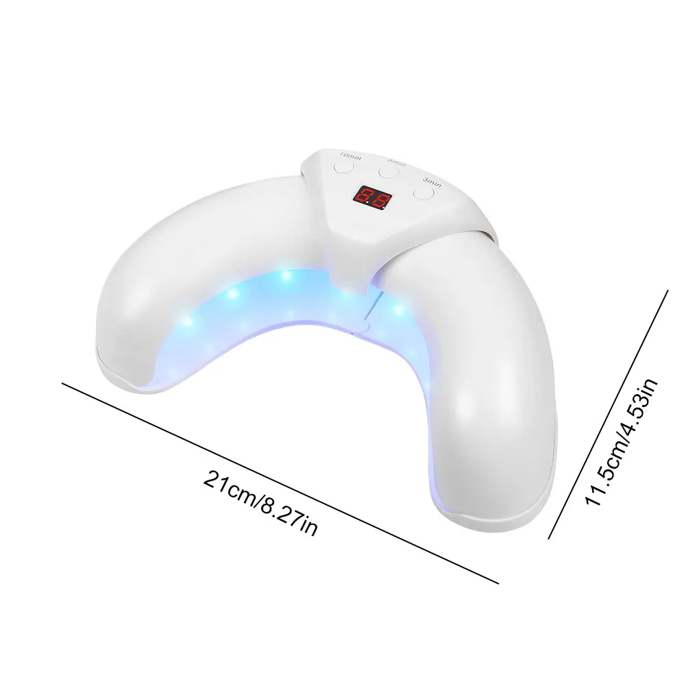 Soluzione per la riparazione delle unghie Dispositivo per la pulizia delle unghie per uso domestico Dispositivo per il trattamento delle unghie a luce blu da 470 nm per unghie dei piedi e delle mani
