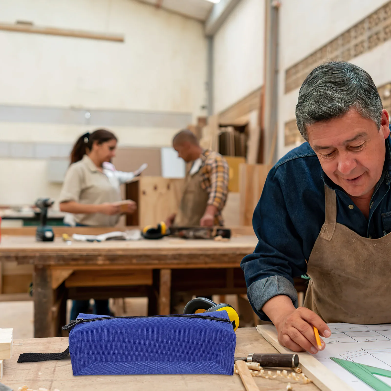 

Набор из 6 водонепроницаемых сумок-органайзеров для инструментов: компактные, на молнии, простой и стильный дизайн для маляров, механиков, для хранения оборудования