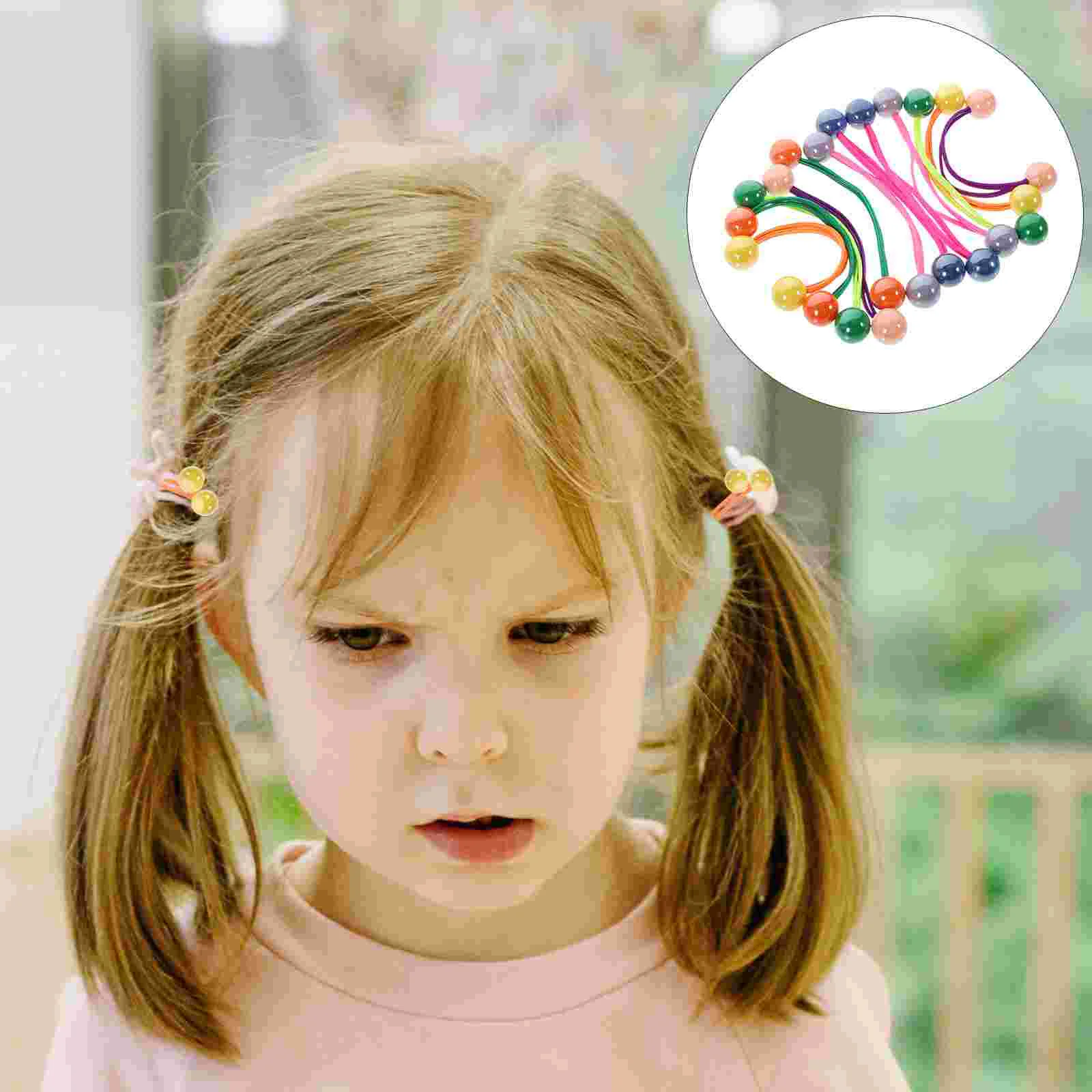 

12 Pcs Hair Ribbon High Elasticity Candy Color Double-headed Rubber 12pcs Ties Rope Scrunchies Elastics Bands Girl