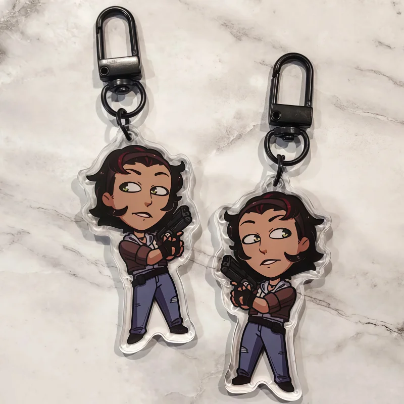 Gordon Freeman And Alyx Character Keychain with Vance Design Acrylic Collectible Toy Unisex