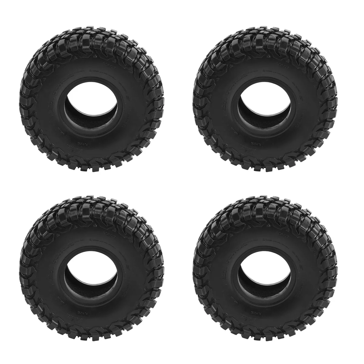 4PCS 117mm 1.9 Rubber Tire Wheel Tyre for 1/10 RC Crawler Car Traxxas TRX4 RC4WD D90 Axial SCX10 II III Redcat