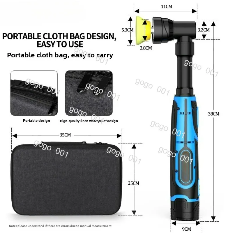 Cordless Random Orbital Polisher Handheld Detail Sander for Car Scratch Removal Waxing