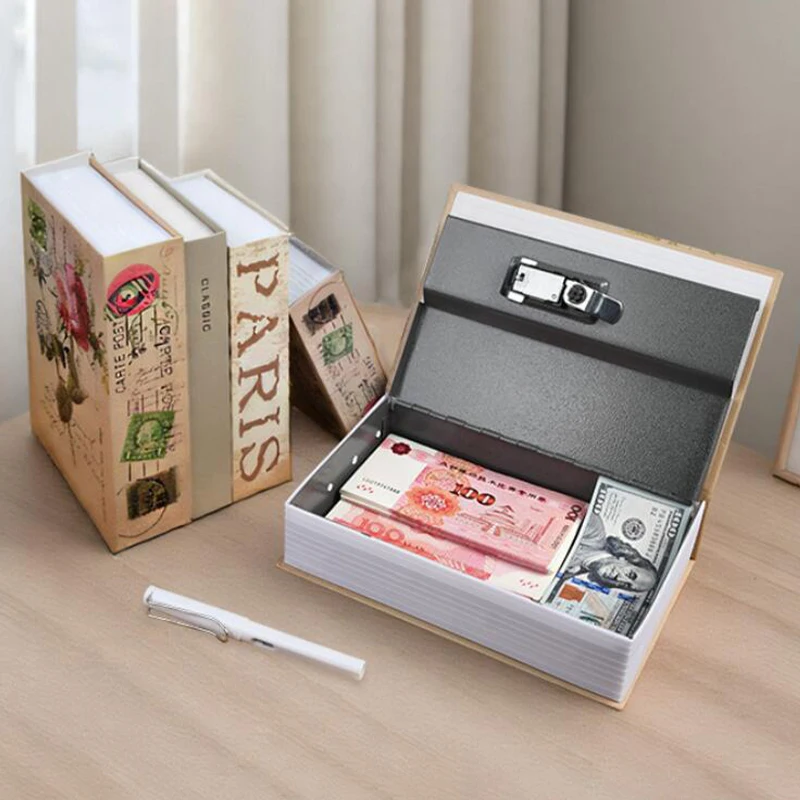 

Creative Book Security Safe with Password Lock Home Hidden Anti-Theft Storage Box Book Shaped Secret Savings Box Kids Gift