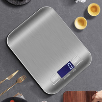 Electronic Digital Kitchen Scale LED Display 10kg 5kg/1g Stainless Steel Panel Scales Home Jewelry Food Snacks Weighing Tools