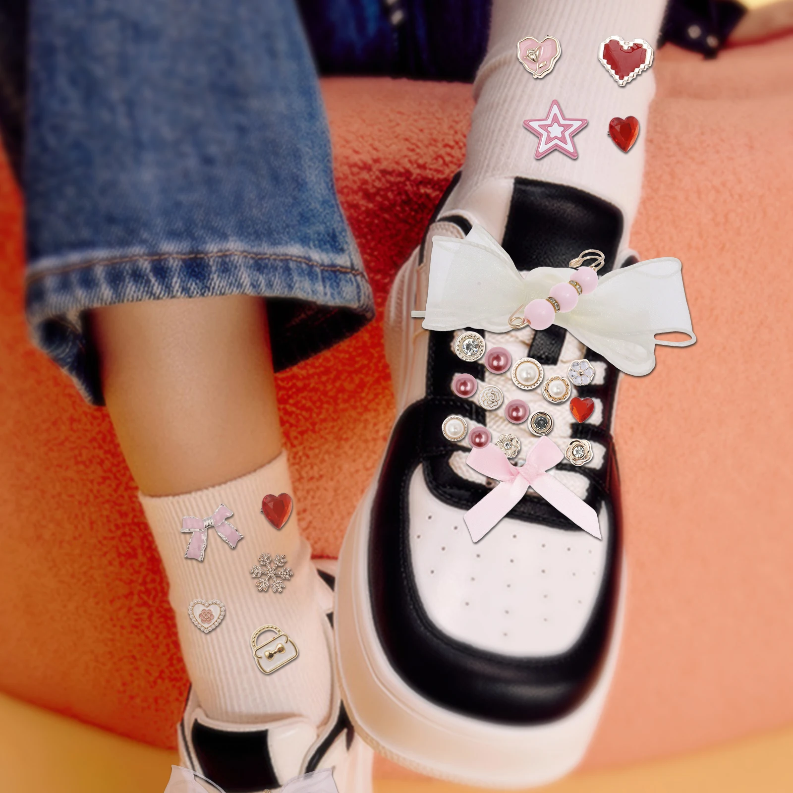 91 قطعة من سحر الأحذية الإبداعي للديكور بنفسك، مجموعة أدوات رياضية لطيفة مخصصة للنساء المبتدئين والمراهقات المحترفين #3