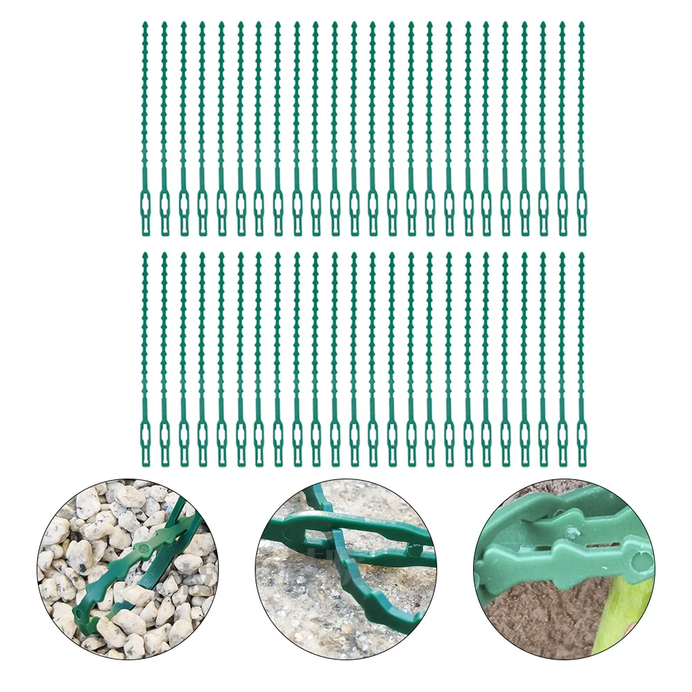 150 قطعة ربطة عنق نباتات الحديقة لتسلق النباتات دعم خط تثبيت الروطان البستنة نباتات الروطان البلاستيكية تحديد ربطات كابل