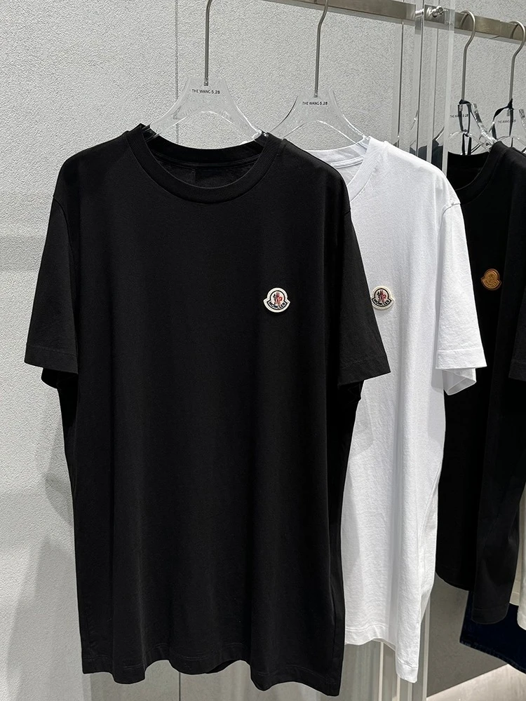 

​​minimalist Badge Embroidery Premium Oversized Tee Men's Summer Luxury Essentials Crew Neck Casual Wardrobe 2025 Y2k Reborn​​