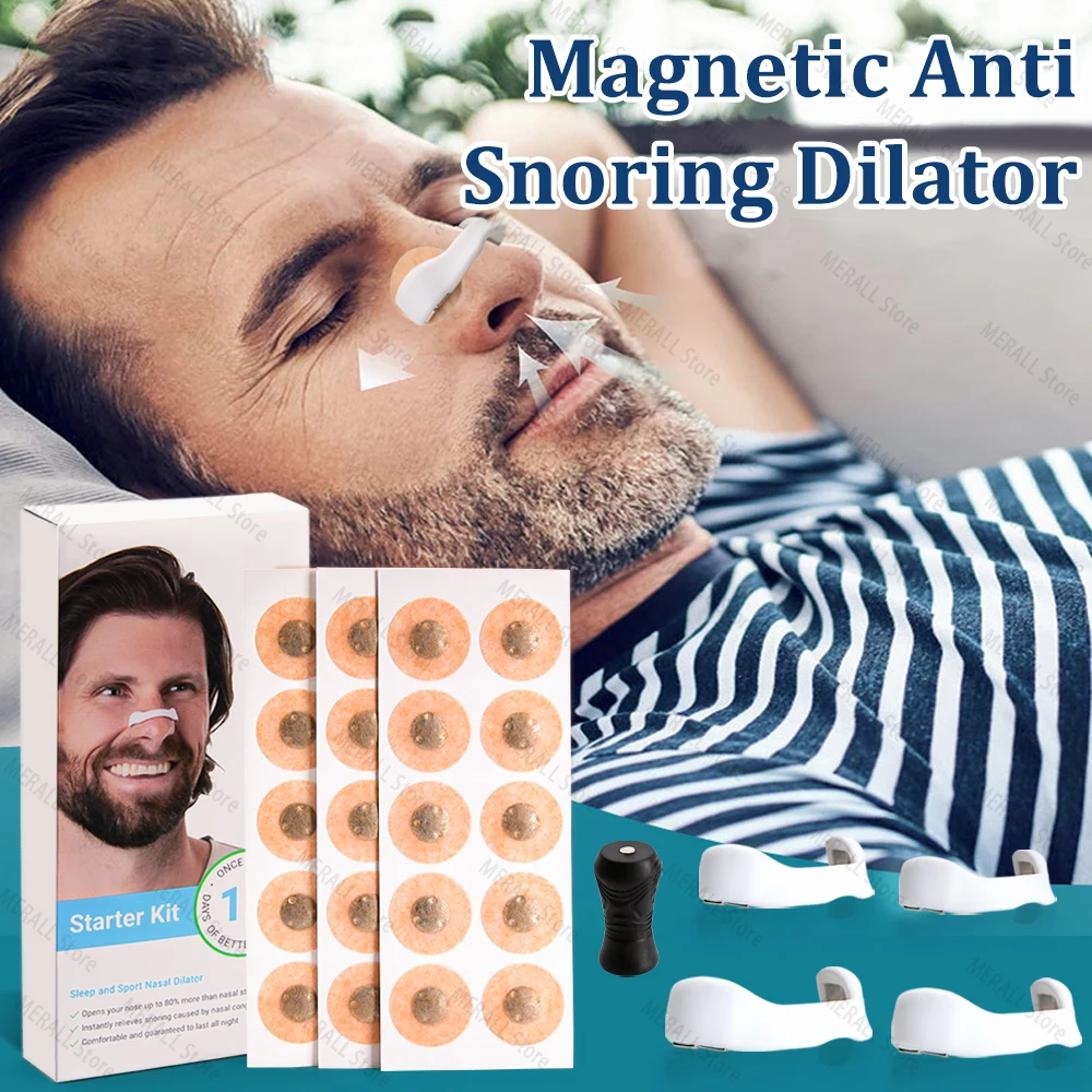 Nasal Breathing Dilators Starter Kits Anti-snoring Nose Breathe Strips Magnetic Nose Strips Increase Sports Air Improve Sleeping