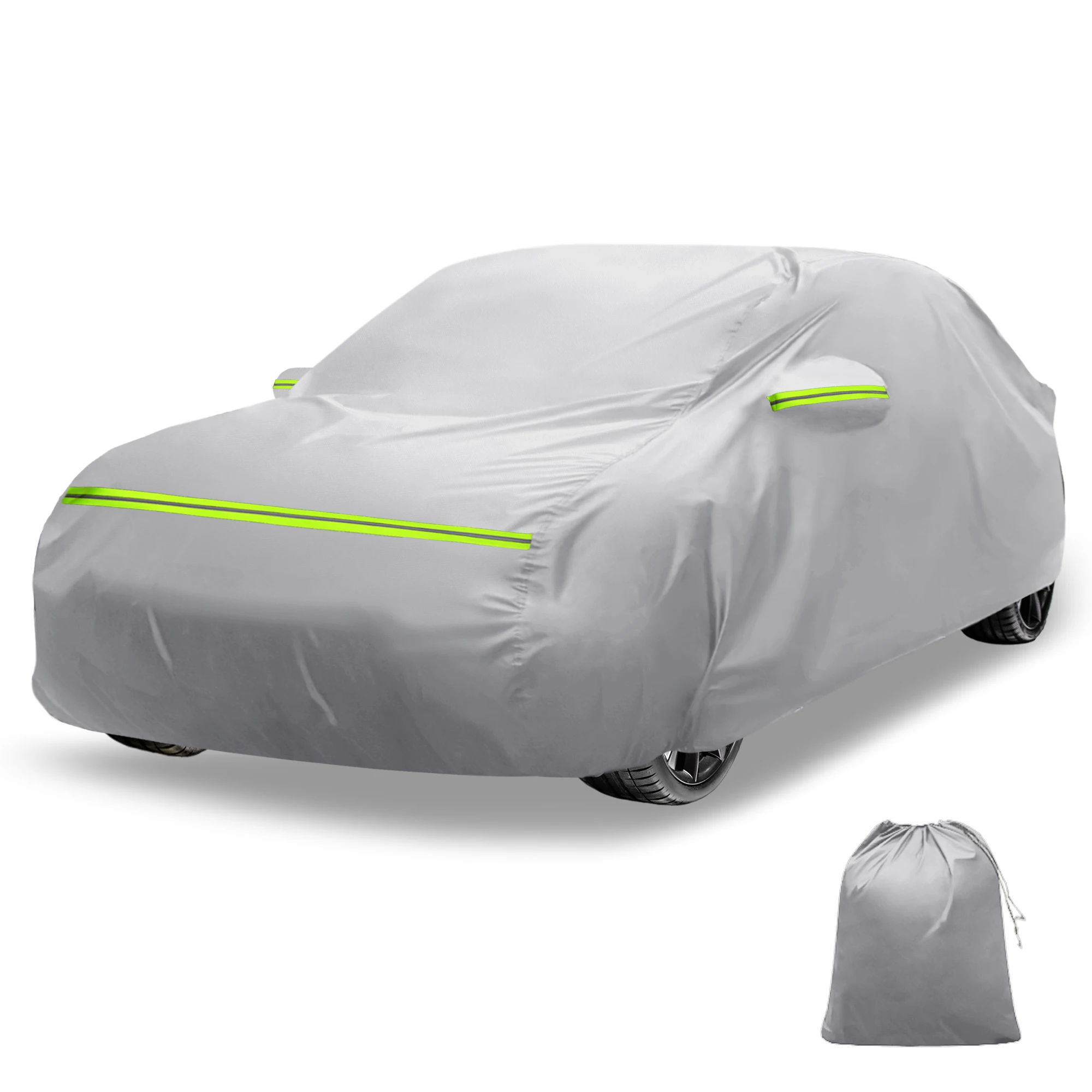 

Uxcell Car Cover Auto Outdoor Full Car Cover 475x145x145cm All Weather Exterior Anti-UV Protection Car Accessories With Bag