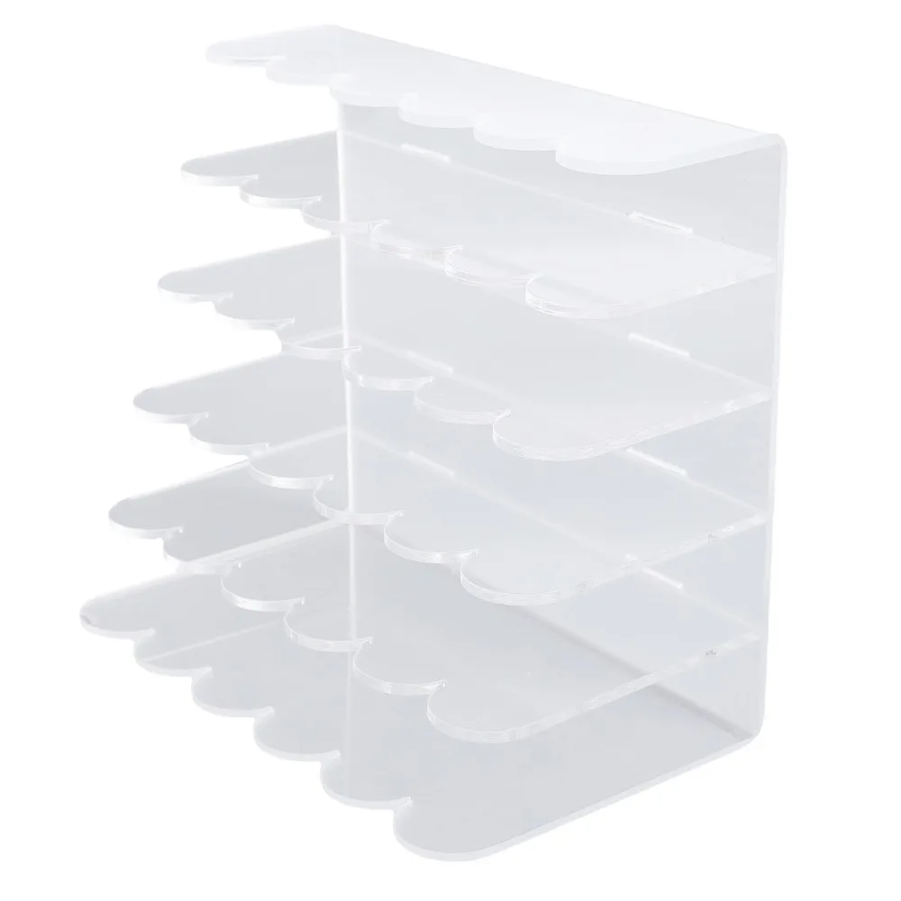 Multi-Use Transparent Mail Organizer Acrylic 17.4 x 16.6 x 10.4cm Letter Sorter Desk Organizer Makeup Storage
